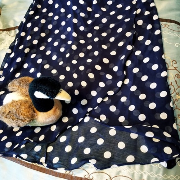 POLKA DOT Navy SKIRT Delight 🆕️ Day or Night - Picture 4 of 8